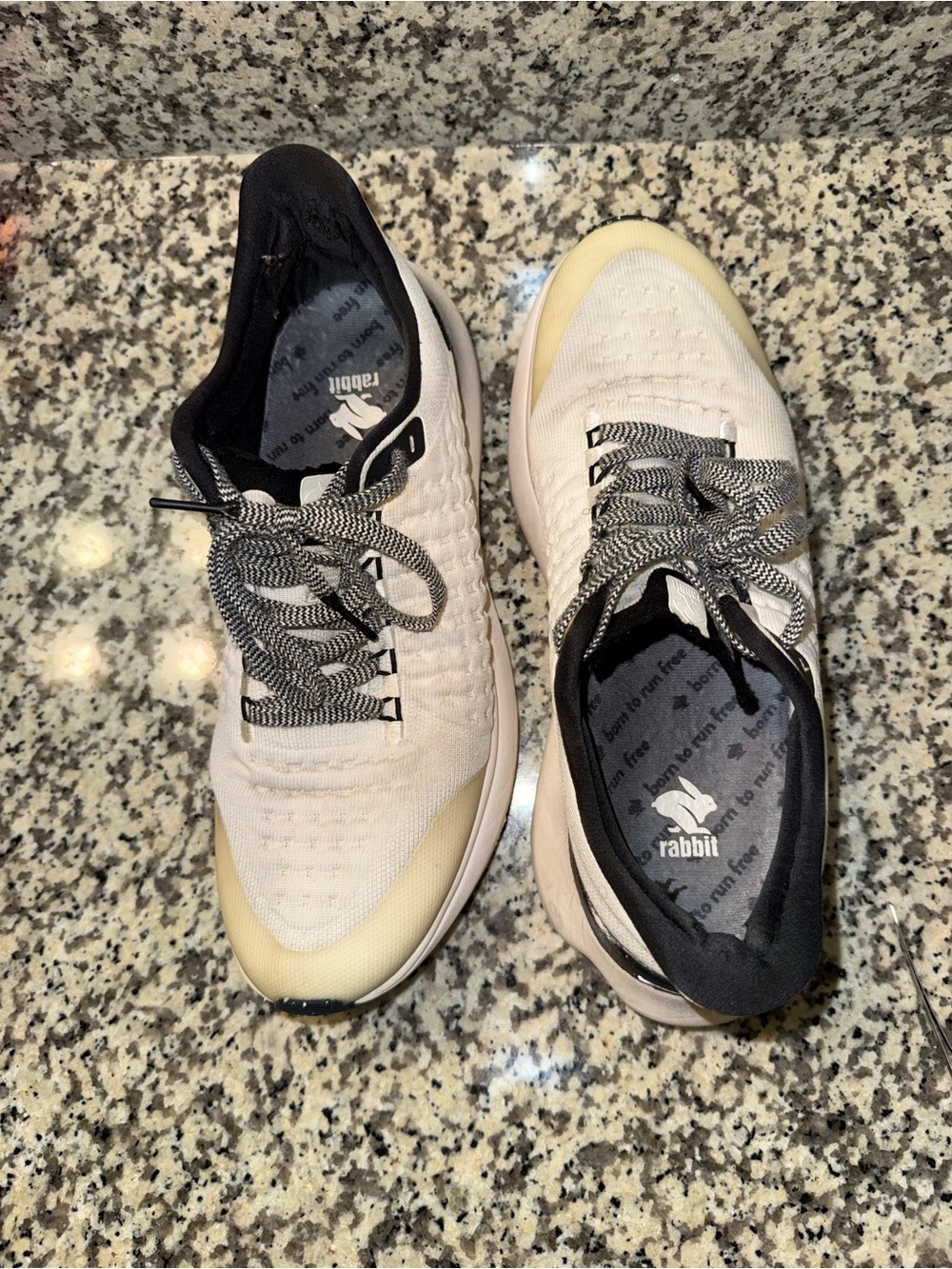 Rabbit Men’s White & Black Athletic Running Shoes